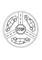 Vorschau - Mal- und Bastelvorlagen - Mandalas zum Thema Fahrzeuge und Verkehr - Seite 1