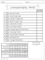 Vorschau - Arbeitsblätter - Lesespaziergang HERBST - 4 Differenzierungen - Seite 3