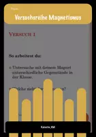 Vorschau - Experimente - Magnetismus Versuchsreihe - Deckblatt