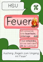 Vorschau - Unterrichtsreihen - Sparset "Feuer" - Experimente, Forscherheft und Verhaltensregeln - Deckblatt