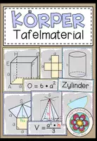 Vorschau - Poster - Raumgeometrie – Körper und Formeln im Überblick | Tafelmaterial und Poster Sekundarstufe I - Deckblatt