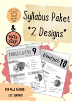 Vorschau - Lehrpläne/Lehrermaterial - Syllabus / Fachtransparenz 2 DESIGNS *alle Fächer / editierbare Vorlage* - Deckblatt