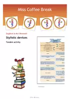Vorschau - Arbeitsblätter - Identifying stylistic / rhetorical devices (Tandem Sheet) - Deckblatt