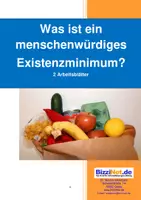 Vorschau - Arbeitsblätter - Was ist ein menschenwürdiges Existenzminimum? - Deckblatt