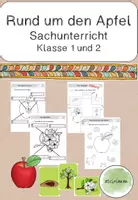Vorschau - Unterrichtsreihen - Rund um den Apfel - Sachunterricht in Klasse 1 und 2 #Silvesterkanller23 - Deckblatt