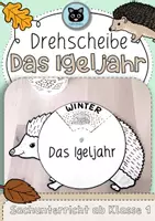 Vorschau - Unterrichtsreihen - Der Igel | Das Igeljahr | Bastelvorlage Drehscheibe - Deckblatt