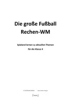 Vorschau - Mal- und Bastelvorlagen - Die große Fußball-Rechen-WM für die 4. Klasse - Seite 1