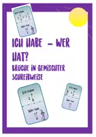 Vorschau - Spiele - Ich habe, wer hat? - Brüche in gemischter Schreibweise - Deckblatt