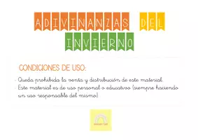 Vista previa - Unidades / Secuencias / Situaciones de Aprendizaje - Adivinanzas del invierno con pictogramas - página 1