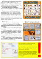 Vista previa - Unidades / Secuencias / Situaciones de Aprendizaje - Halloween Vocabulary Cards - página 1