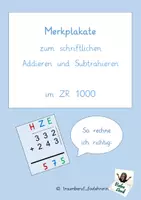 Vorschau - Poster - Aushang Addition und Subtraktion schriftlich ZR 1000 - Deckblatt