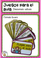 Vista previa - Unidades / Secuencias / Situaciones de Aprendizaje - Llavero de juegos para el aula: descansos activos - Portada