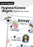 Vorschau - Poster - Hygiene/ Corona-Regeln Plakat für die Schule #diversitykids - Deckblatt