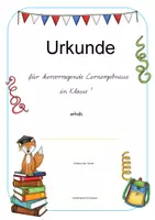 Vorschau - Anderer Materialtyp - Urkunden zum Schuljahresende (Fuchs) - Deckblatt