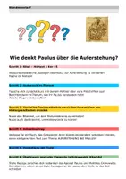 Vorschau - Arbeitsblätter - Auferstehung bei Paulus - Unterrichtsidee -Deutung der Auferweckung Jesu, Jesus - Seite 1