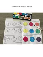 Vorschau - Arbeitsblätter - Kunst: Farben mischen, kostenlos - Deckblatt