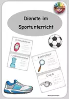 Vorschau - Präsentationen/Tafelbilder - Dienste im Sportunterricht (Kl. 1-4) - Deckblatt