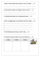 Vorschau - Klassenarbeiten - Klassenarbeit/Leistungsnachweis zu MOSE + die 10 Gebote - Grundschule 3/4 (Religion) - Seite 3