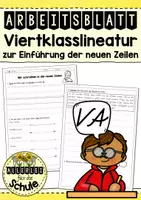 Vorschau - Arbeitsblätter - Arbeitsblatt zur Einführung der Viertklasszeilen VA - neue Lineatur Klasse 4 - Deckblatt