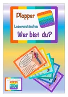 Vorschau - Stationenlernen - Pop it - Leseverständnis Wer bist du - sich vorstellen DaZ - Deckblatt