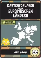 Vorschau - selbst erstellte Cliparts/Grafiken - Europa: Karten-Vorlagen zu den europäischen Ländern - Deckblatt