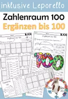 Vorschau - Unterrichtsreihen - Ergänzen bis 100 - Zahlenraum 100 inklusive Leporello - Deckblatt