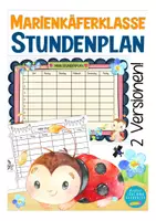 Vorschau - Lehrpläne/Lehrermaterial - Marienkäferklasse Stundenplan - Deckblatt