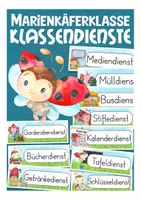 Vorschau - Präsentationen/Tafelbilder - Klassendienste Marienkäferklasse - Deckblatt