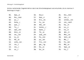Vorschau - Arbeitsblätter - Dehnungs-h (stummes h): Entscheidungsbaum - Seite 1