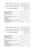 Vorschau - Arbeitsblätter - Umfrage zum Basiswissen in Grammatik (Latein) - Deckblatt