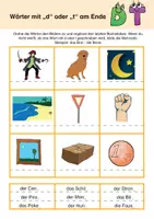 Vorschau - Arbeitsblätter - Materialpaket: Lernrätsel zur Auslautverhärtung - d/t, g/k, b/p - Seite 3