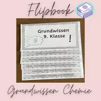 Vorschau - Merkblätter - Flipbook Grundwissen 9.Klasse Chemie (Nicht-NTG) - Deckblatt