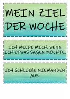 Vorschau - Präsentationen/Tafelbilder - Ziele der Woche - Deckblatt