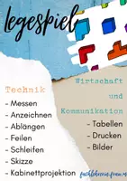 Vorschau - Arbeitsblätter - Legespiel - Technik und WiK 7. Klasse - Deckblatt