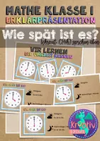 Vorschau - Fördermaterial/Inklusion - Uhrzeit - Wie spät ist es (ganze Stunde) - Deckblatt