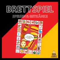 Vorschau - Spiele - Speisen & Getränke + Modalverben 'möchten/ wollen' - Brettspiel A4 zum Deutsch lernen - Deckblatt