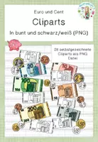 Vorschau - selbst erstellte Cliparts/Grafiken - Euro und Cent - Cliparts (in bunt und s/w) - Deckblatt