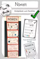 Vorschau - Poster - Nomen - Merkplakate und Checkliste - Deckblatt