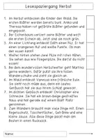 Vorschau - Arbeitsblätter - Lesespaziergang Herbst - Seite 1