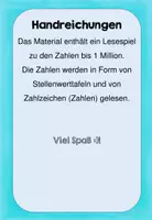 Vorschau - Spiele - Ich habe ... Wer hat ...? Lesespiel Zahlen bis 1 Million - Seite 2