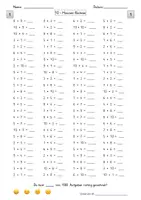 Vorschau - Arbeitsblätter - 10-Minuten-rechnen - 100 Aufgaben - Multiplikation - dreifach differenziert - Deckblatt