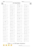 Vorschau - Arbeitsblätter - 10-Minuten-rechnen - 100 Aufgaben - Multiplikation - dreifach differenziert - Seite 1
