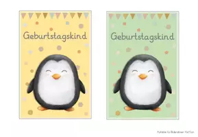 Vorschau - Bildkarten - Pinguinklasse Geburtstagsschilder - Seite 3