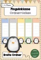 Vorschau - Bildkarten - Pinguinklasse Ordnerrücken - Deckblatt