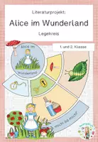 Vorschau - Mal- und Bastelvorlagen - Literaturprojekt: Alice im Wunderland - Legekreis - Deckblatt