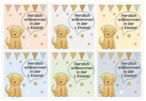 Vorschau - Bildkarten - Hundeklasse Willkommenskärtchen - Seite 2