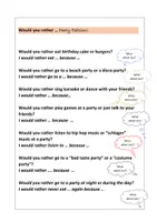 Vorschau - Spiele - "Would you rather" - Party Edition! Speaking activity Englisch 7-10! - Deckblatt