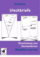 Vorschau - Mal- und Bastelvorlagen - Steckbrief zur Einschulung und zum Kennenlernen - Deckblatt