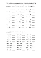 Vorschau - Arbeitsblätter - Wiederholung halbschriftliche Multiplikation und Division Klasse 4 - Seite 2