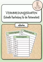 Vorschau - Anderer Materialtyp - Verabredungskarten (Schnelle Paarfindung für die Partnerarbeit) - Deckblatt